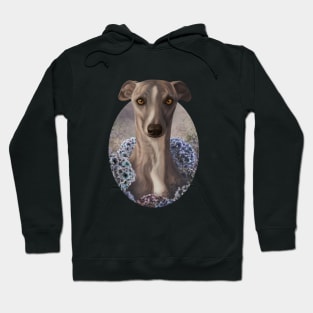 Whippet & Hydrangeas Hoodie